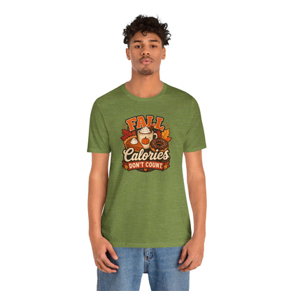 Fall Calories Don’t Count T-Shirt – Funny Pumpkin Spice Food Tee