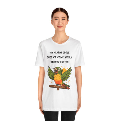 Funny Parrot Tee | Cute Animal Graphic T-Shirt, My Alarm Clock Doesn't Come With a Snooze Button, Gift for Bird Lovers, Humorous [...]