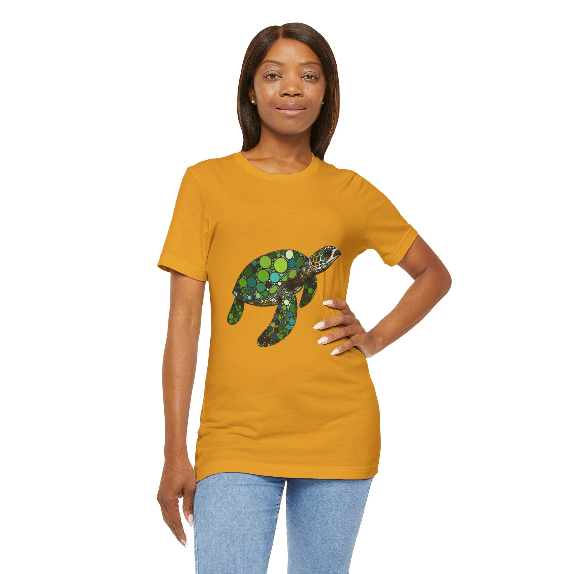 Geometric Sea Turtle T-Shirt – Eco Ocean Vibes Graphic Tee - WhimSpin - https://whimspin.com