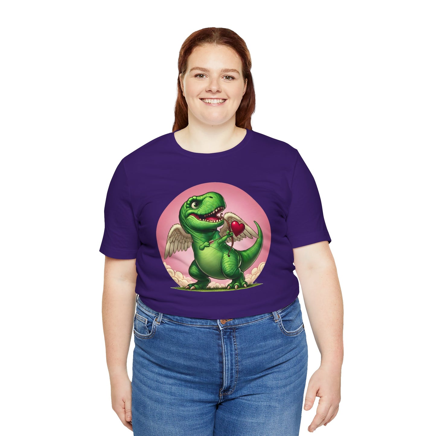 Cupidsaurus Rex T-Shirt – Funny Dinosaur Cupid Valentine’s Day Tee