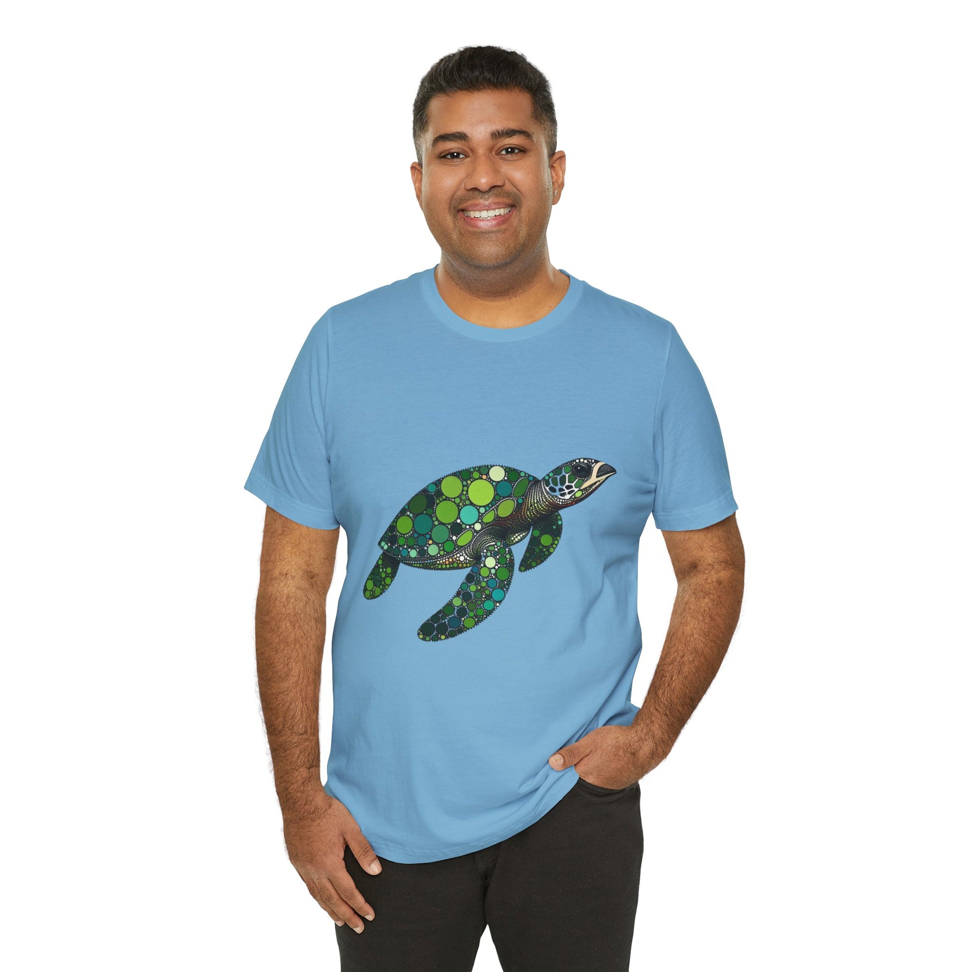 Geometric Sea Turtle T-Shirt – Eco Ocean Vibes Graphic Tee - WhimSpin - https://whimspin.com