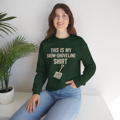 This Is My Snow-Shoveling Shirt – Funny Winter Chore Sweatshirt