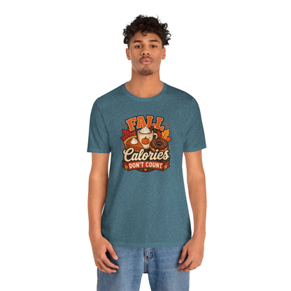 Fall Calories Don’t Count T-Shirt – Funny Pumpkin Spice Food Tee