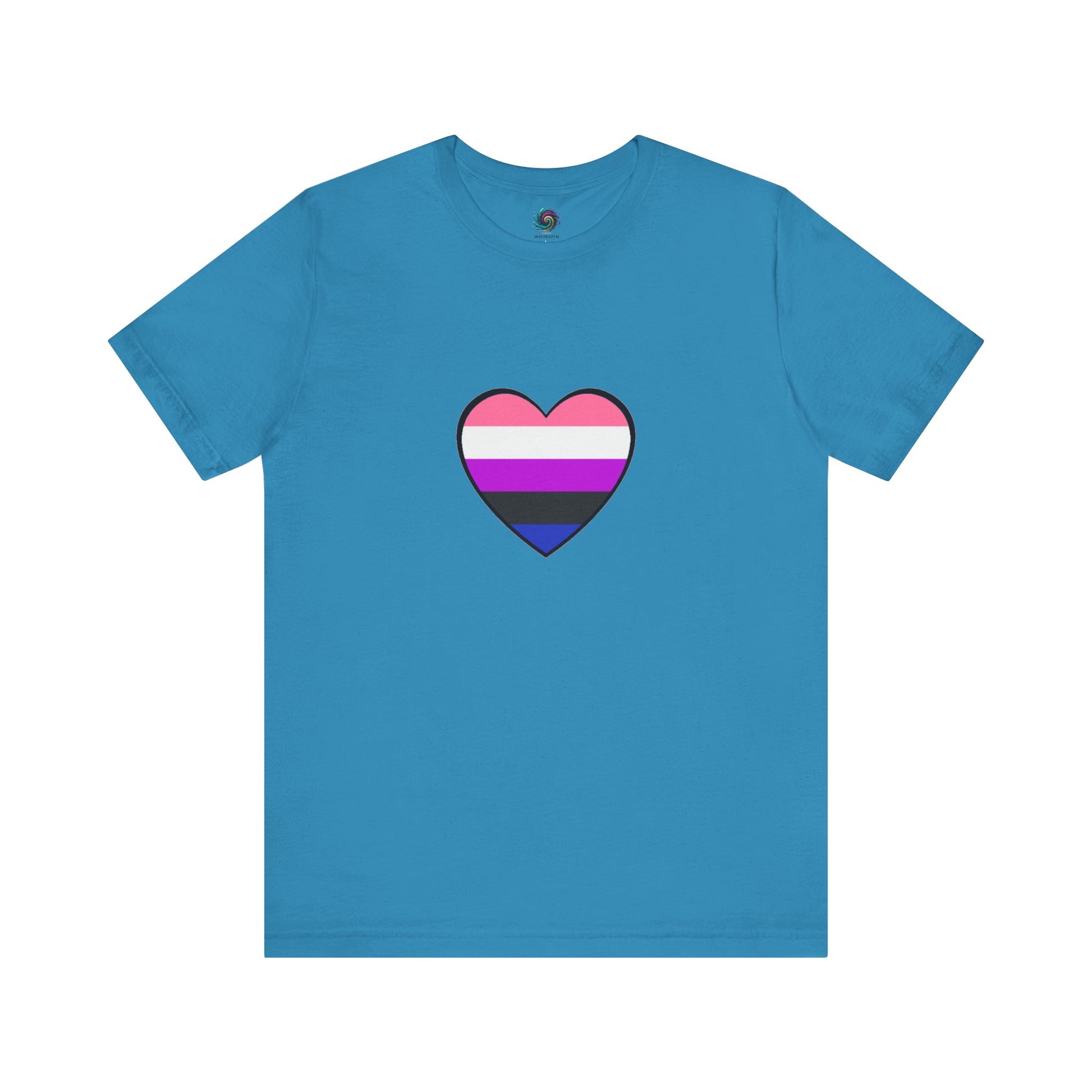 Genderfluid Pride Heart T-Shirt – Bold LGBTQIA+ Flag Tee - WhimSpin - https://whimspin.com
