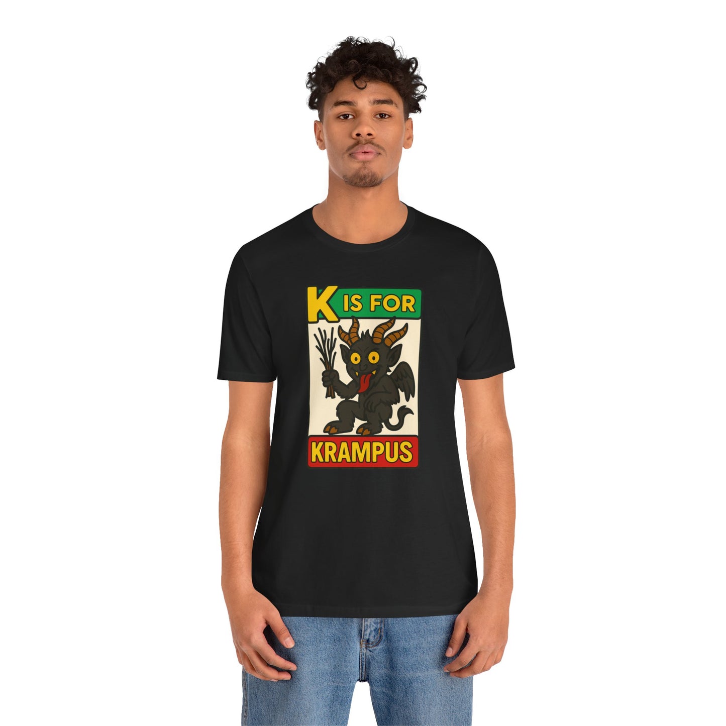 Krampus Alphabet Tee - "K is for Krampus" Holiday Graphic T-Shirt