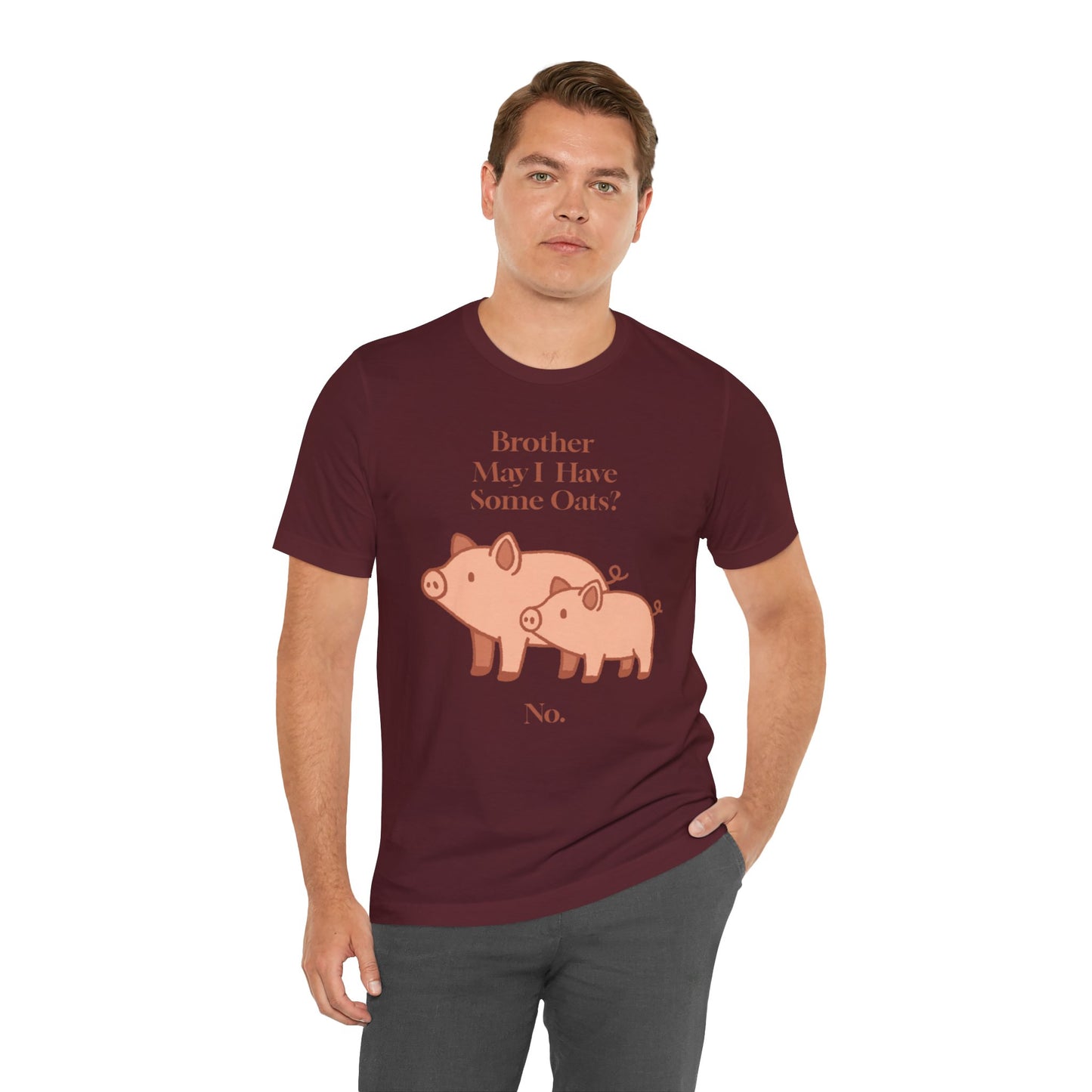 Brother May I Have Some Oats T-Shirt – Funny Viral Pig Meme Tee