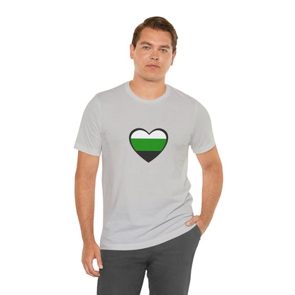 Neutrois Pride Flag Heart T-Shirt – Minimalist Gender Identity Tee