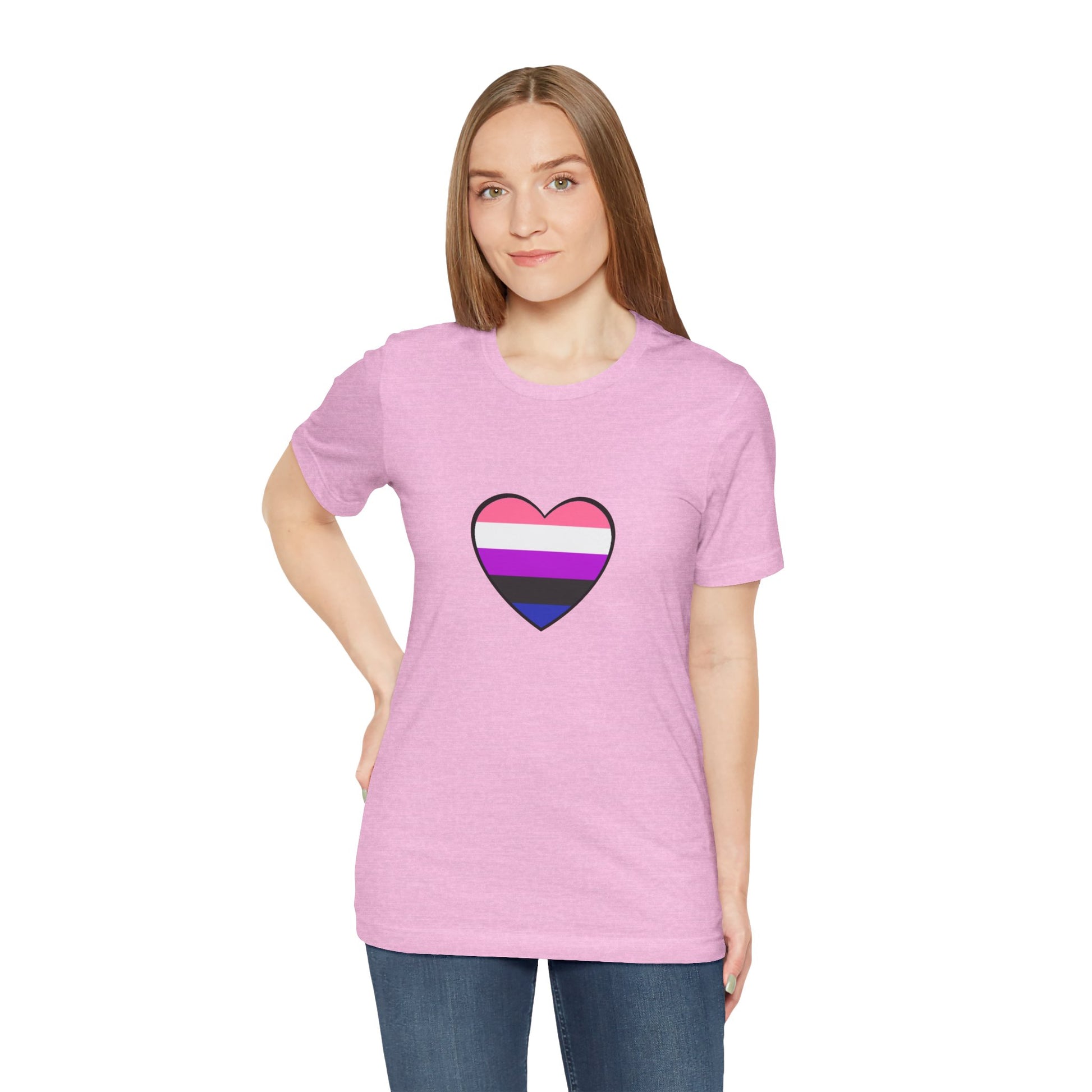 Genderfluid Pride Heart T-Shirt – Bold LGBTQIA+ Flag Tee - WhimSpin - https://whimspin.com