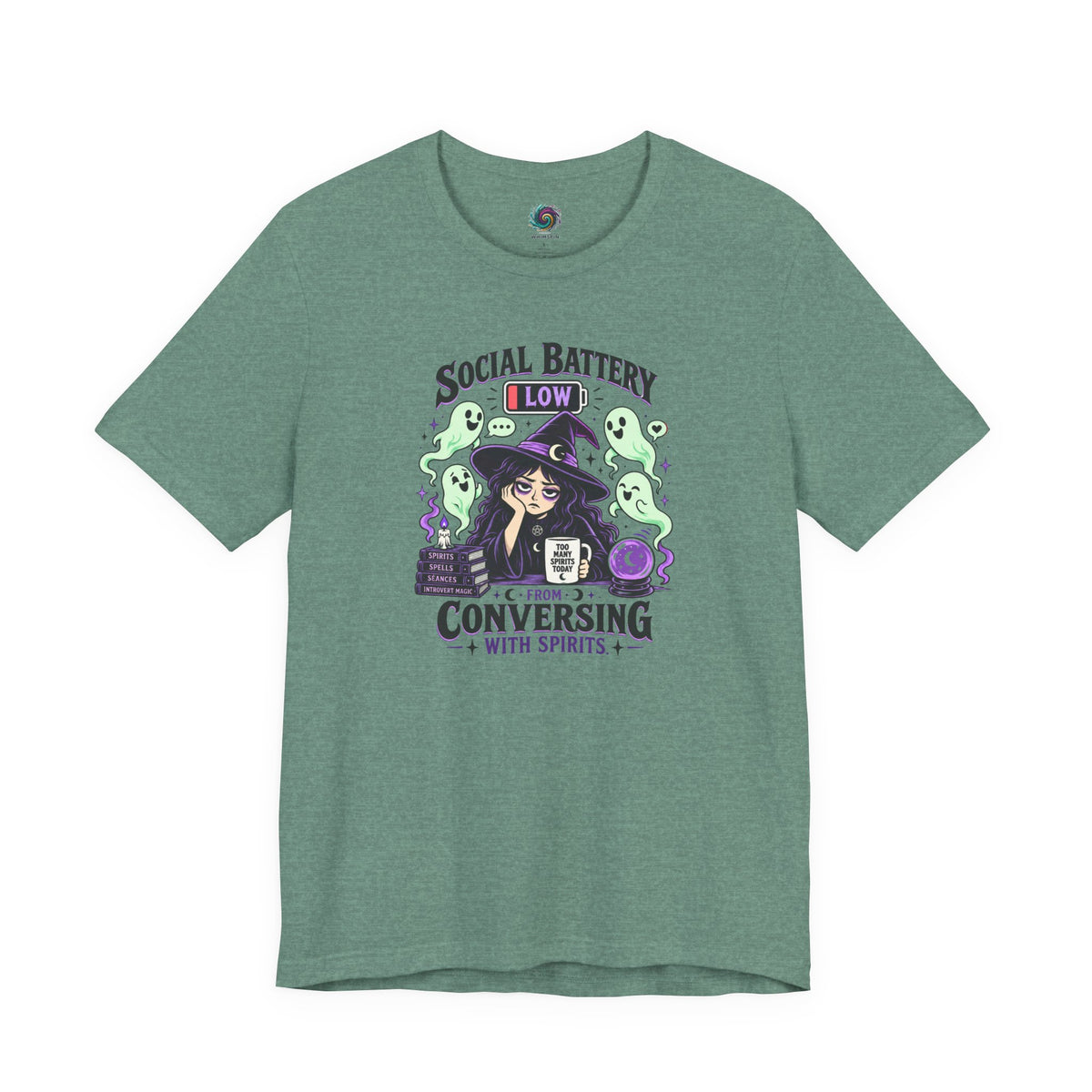 Social Battery Low From Conversing With Spirits T-Shirt