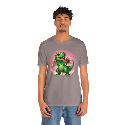 Cupidsaurus Rex T-Shirt – Funny Dinosaur Cupid Valentine’s Day Tee