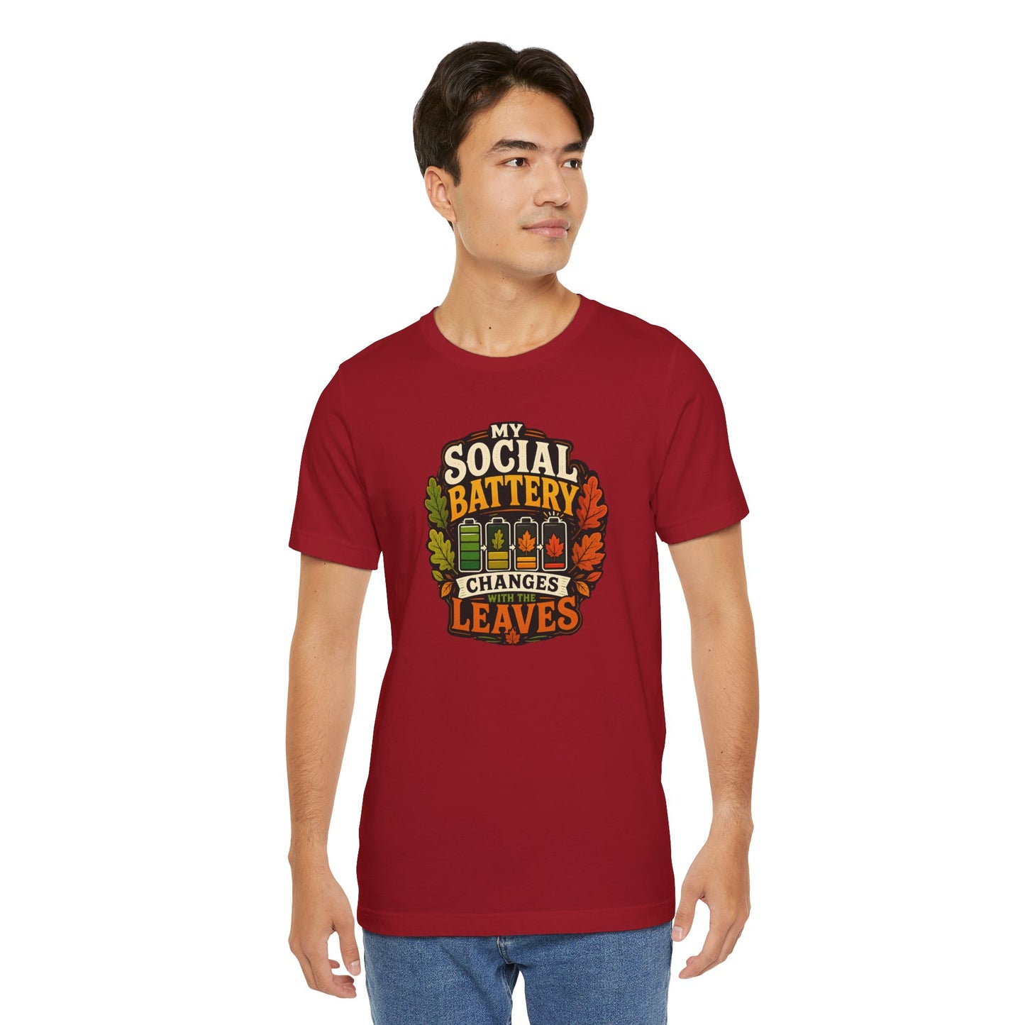 My Social Battery Changes With the Leaves T-Shirt – Funny Fall Tee