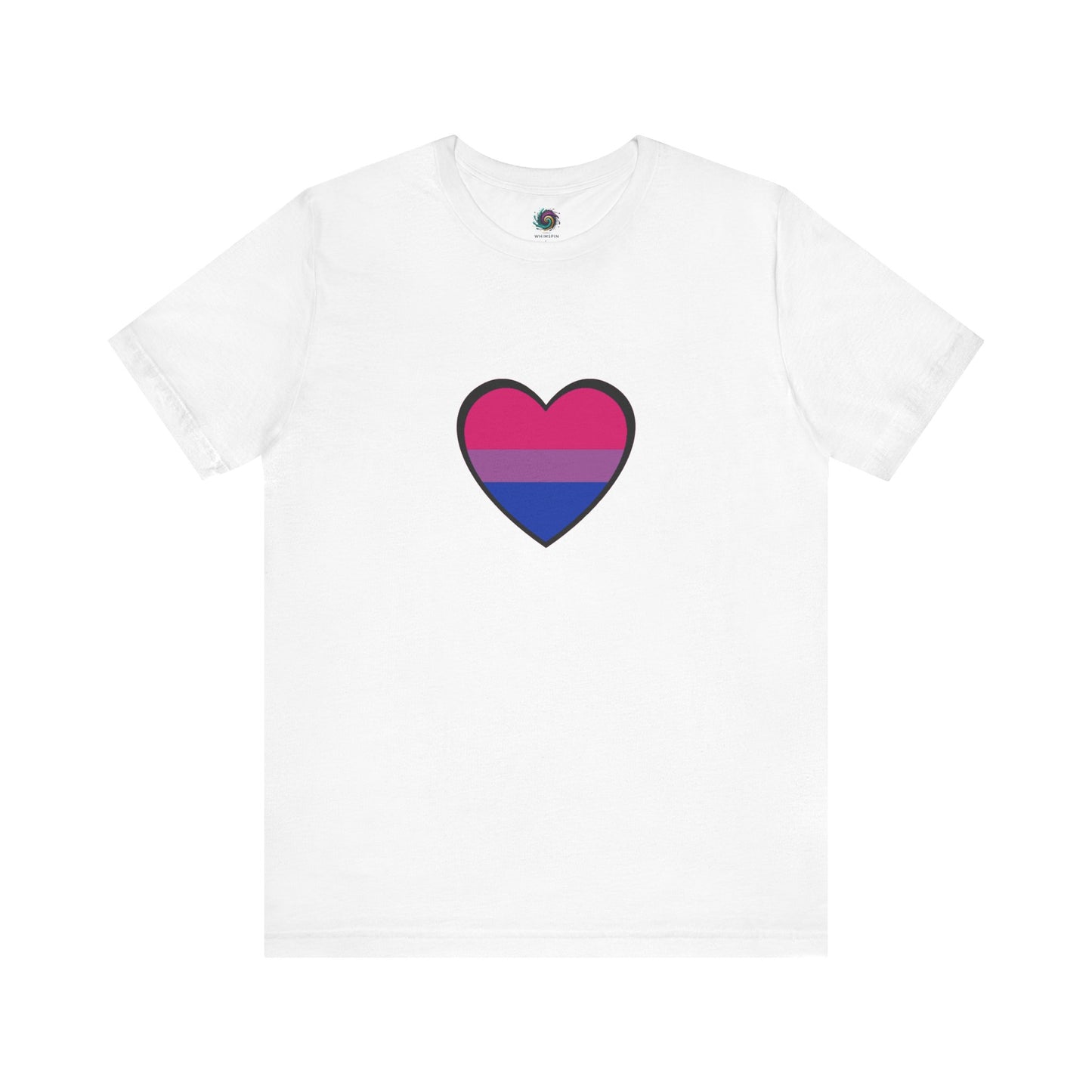 Bisexual Pride Flag T-Shirt – LGBTQ+ Heart Graphic Tee | WhimSpin