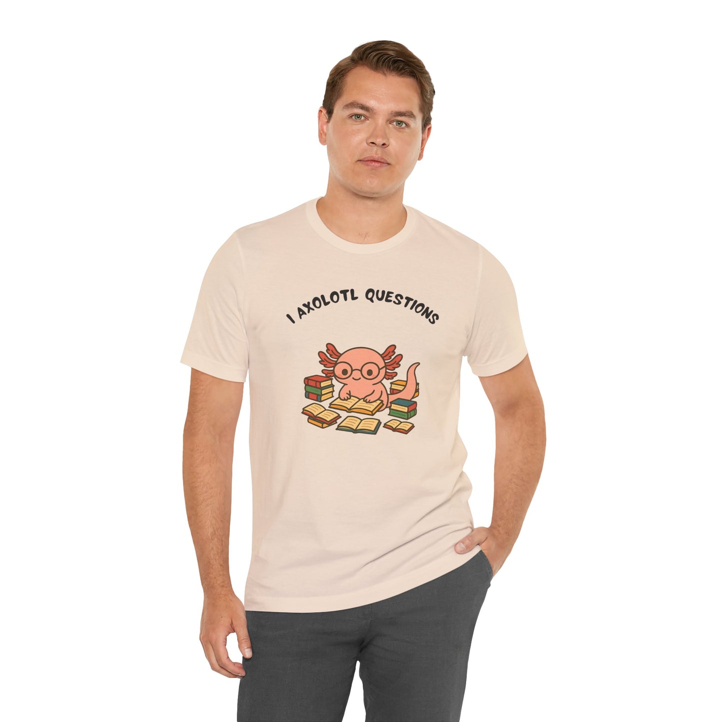 I Axolotl Questions T-Shirt – Funny Curious Axolotl Tee for Book Lovers