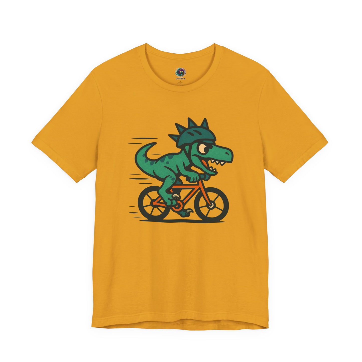 Velociraptor on a Bike T-Shirt – Funny Dino Velo Tee