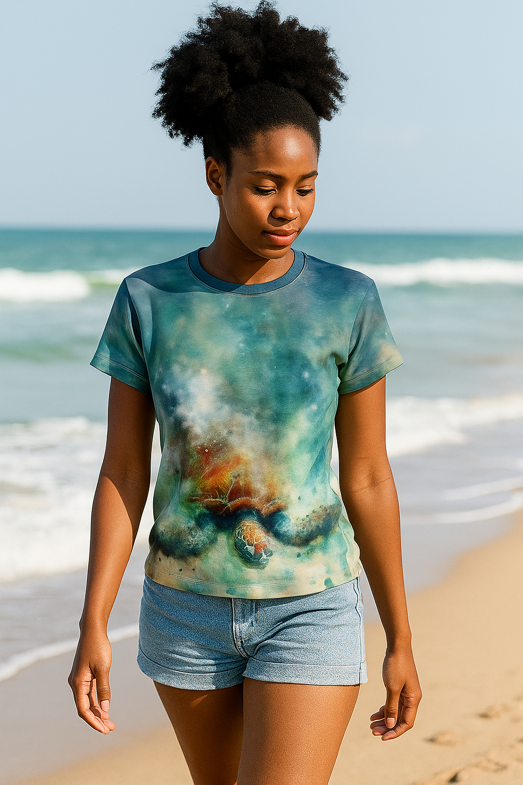 Watercolor Sea Turtle T-Shirt – Women’s Ocean-Inspired Graphic Tee - WhimSpin - https://whimspin.com