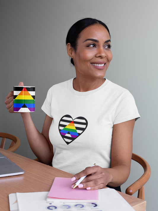 Straight Ally Pride Flag Mug – Rainbow “A” Coffee Cup - WhimSpin