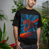 Geometric Tiger T-Shirt – Bold Jungle Animal Tee in Abstract Style - WhimSpin - https://whimspin.com