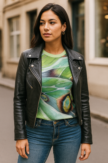 Luna Moth Wing T-Shirt – All-Over Print Nature-Inspired Tee
