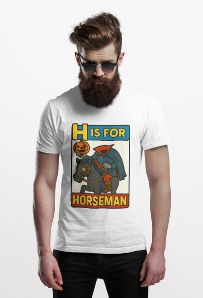 H Is for Horseman Shirt – Headless Horseman Halloween Tee