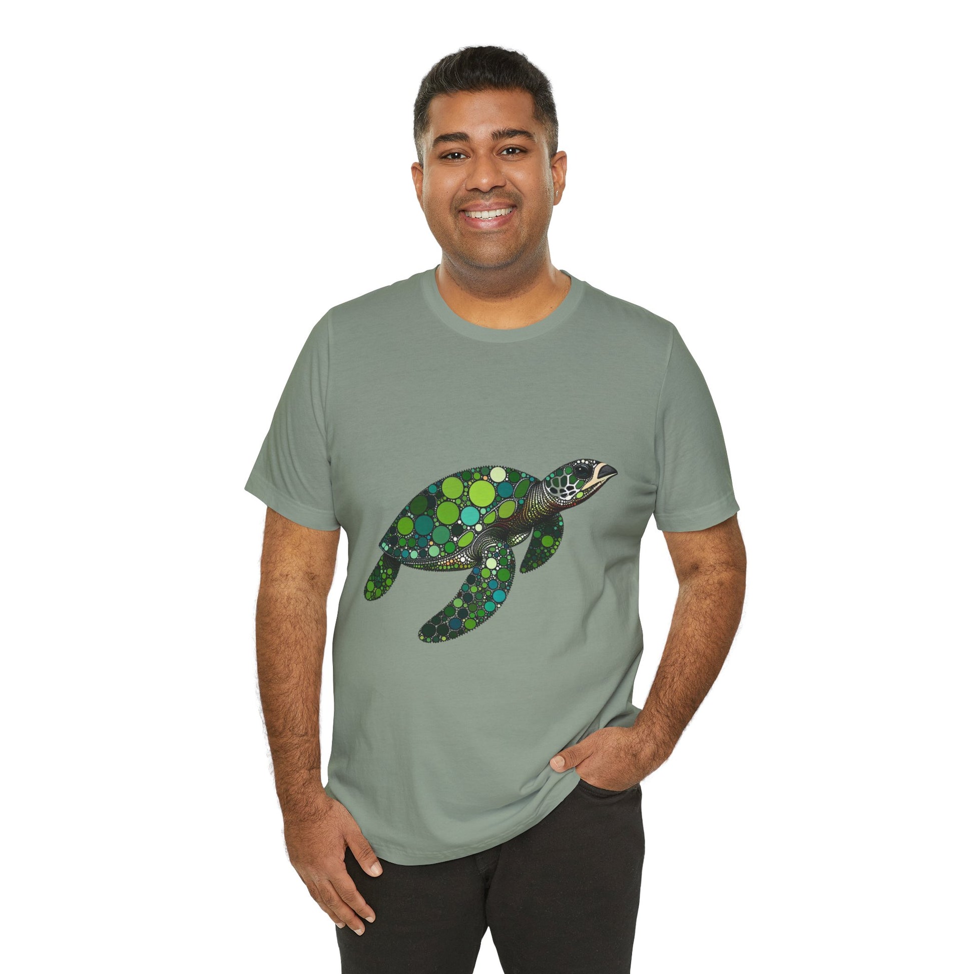 Geometric Sea Turtle T-Shirt – Eco Ocean Vibes Graphic Tee - WhimSpin - https://whimspin.com