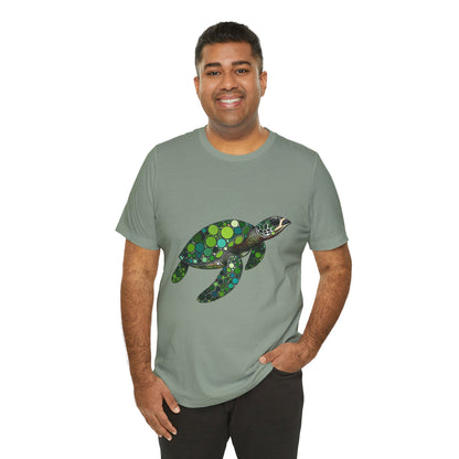 Geometric Sea Turtle T-Shirt – Eco Ocean Vibes Graphic Tee - WhimSpin - https://whimspin.com