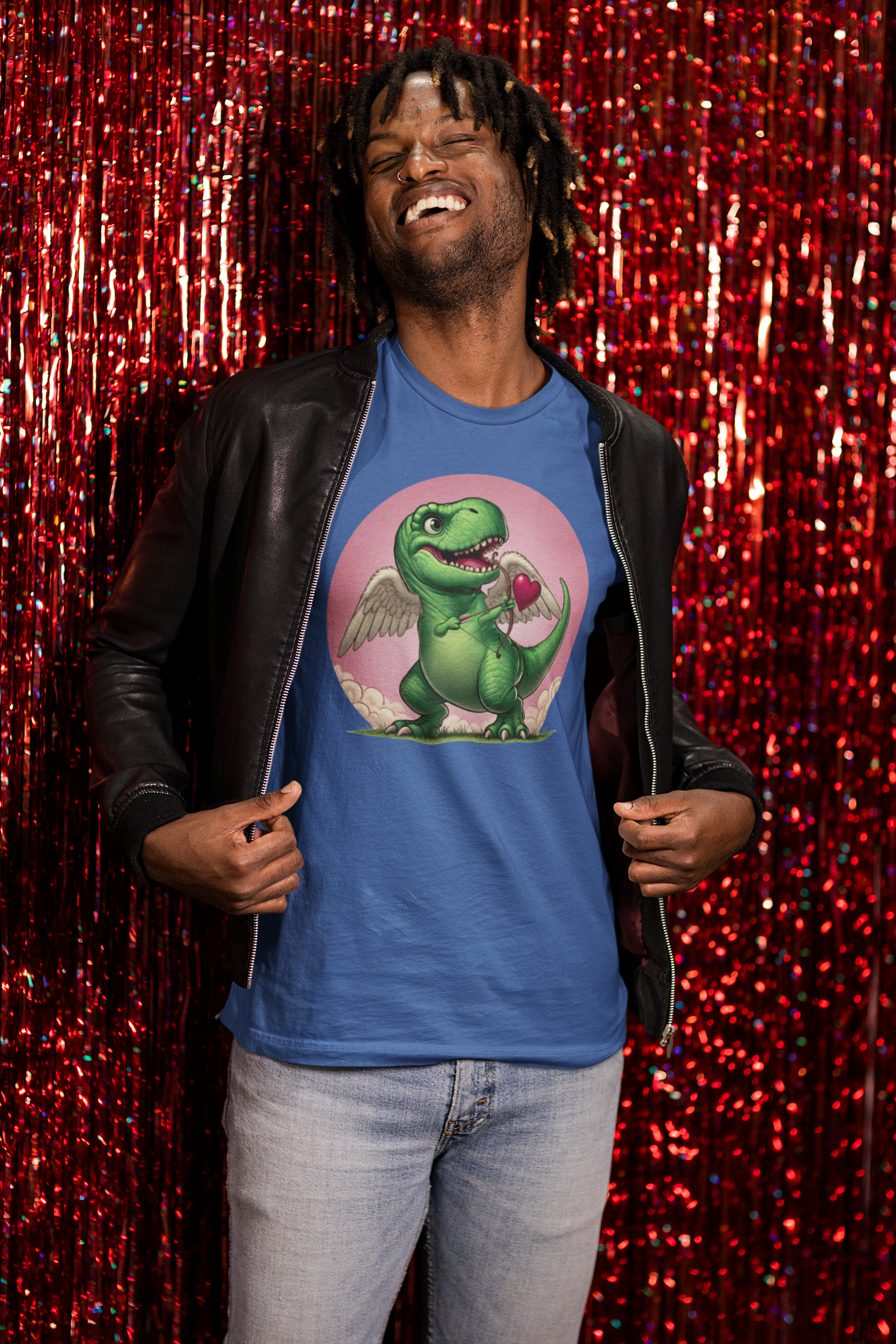 Cupidsaurus Rex T-Shirt – Funny Dinosaur Cupid Valentine’s Day Tee