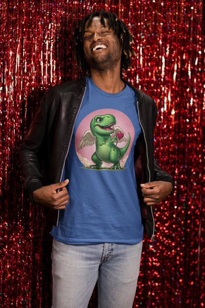 Cupidsaurus Rex T-Shirt – Funny Dinosaur Cupid Valentine’s Day Tee