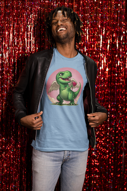 Cupidsaurus Rex T-Shirt – Funny Dinosaur Cupid Valentine’s Day Tee