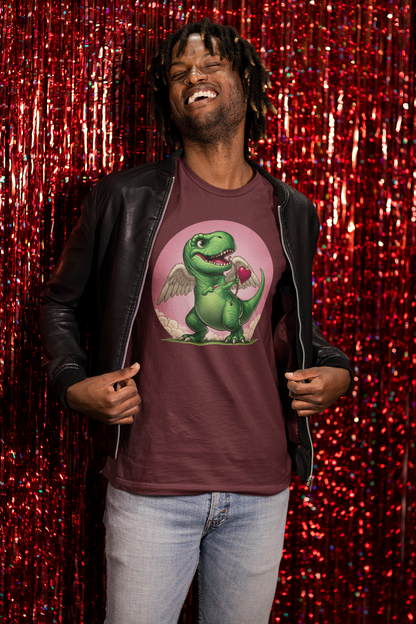 Cupidsaurus Rex T-Shirt – Funny Dinosaur Cupid Valentine’s Day Tee