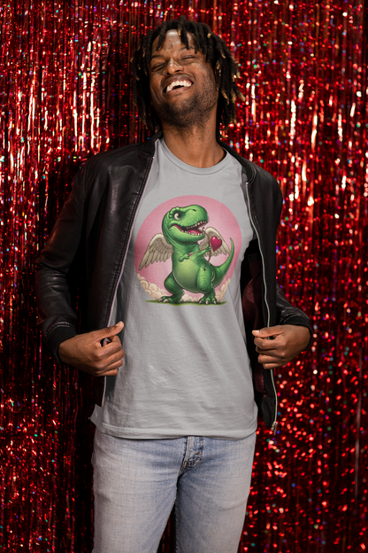 Cupidsaurus Rex T-Shirt – Funny Dinosaur Cupid Valentine’s Day Tee
