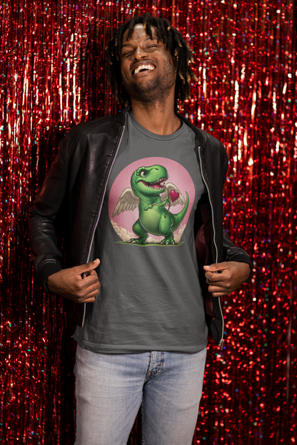 Cupidsaurus Rex T-Shirt – Funny Dinosaur Cupid Valentine’s Day Tee
