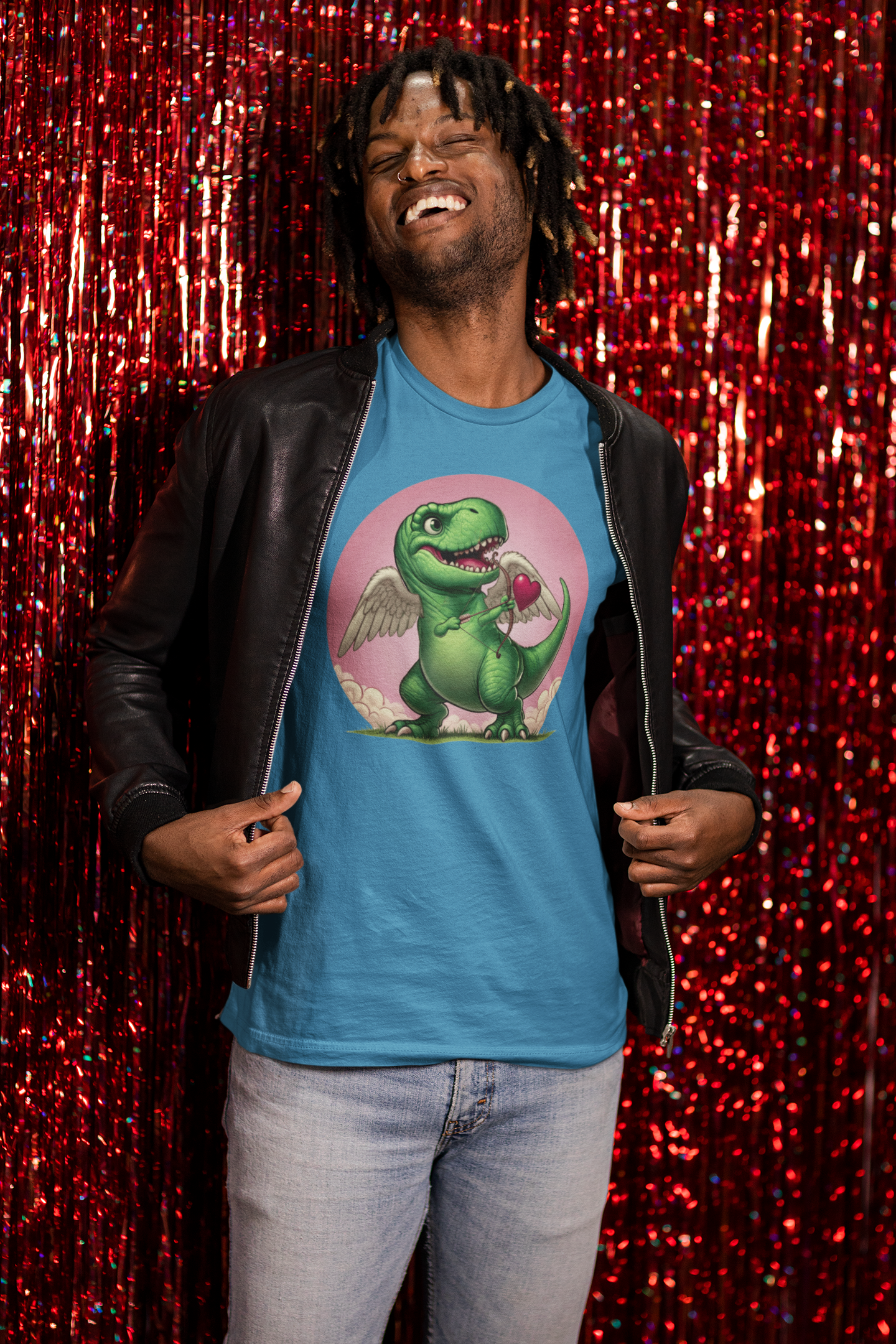Cupidsaurus Rex T-Shirt – Funny Dinosaur Cupid Valentine’s Day Tee