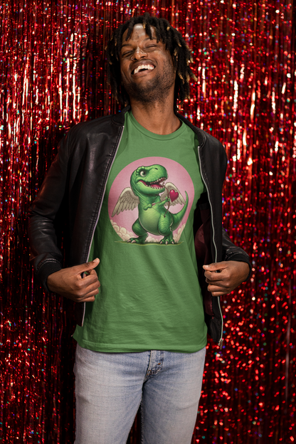 Cupidsaurus Rex T-Shirt – Funny Dinosaur Cupid Valentine’s Day Tee