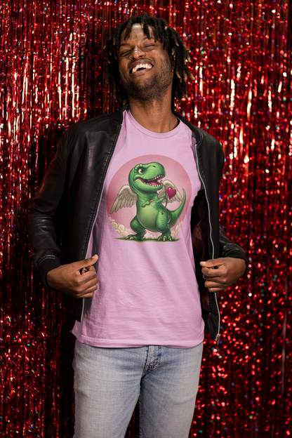 Cupidsaurus Rex T-Shirt – Funny Dinosaur Cupid Valentine’s Day Tee