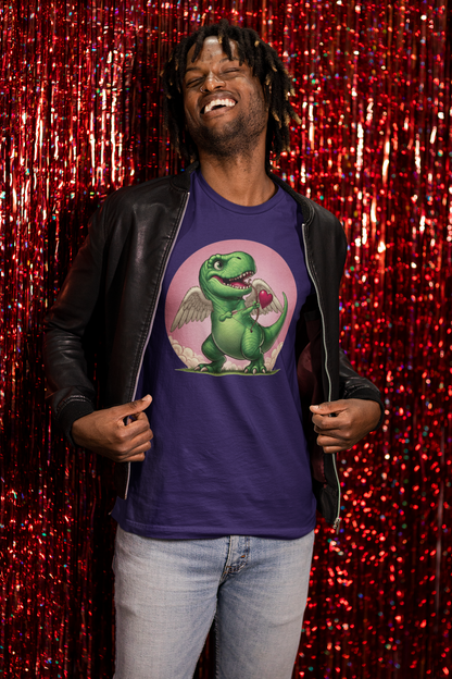 Cupidsaurus Rex T-Shirt – Funny Dinosaur Cupid Valentine’s Day Tee