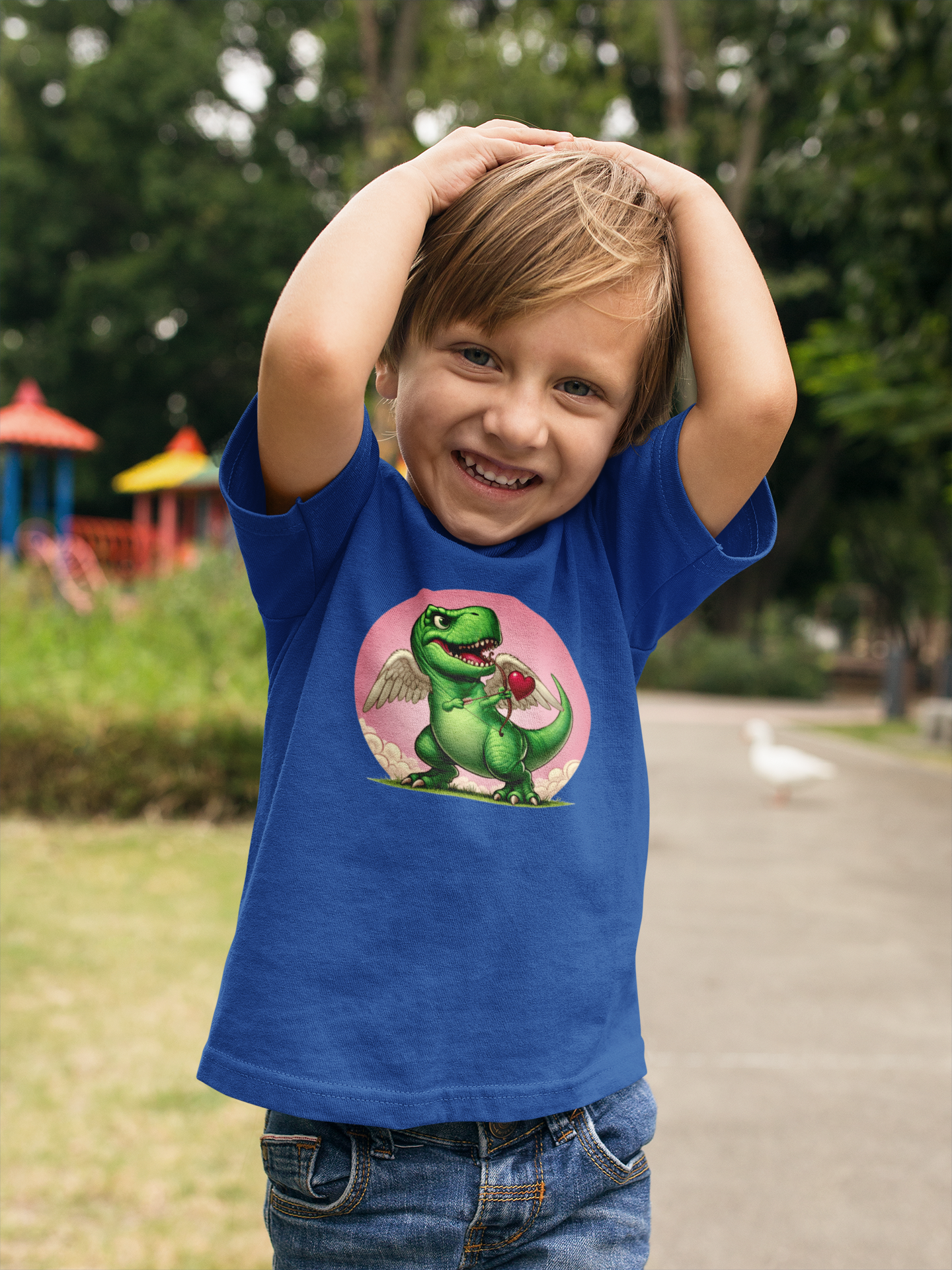 Cupidsaurus Rex Kids T-Shirt – Cute Dinosaur Valentine’s Day Tee for Kids