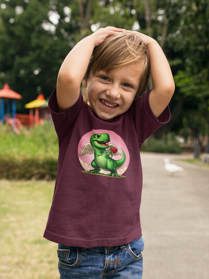 Cupidsaurus Rex Kids T-Shirt – Cute Dinosaur Valentine’s Day Tee for Kids