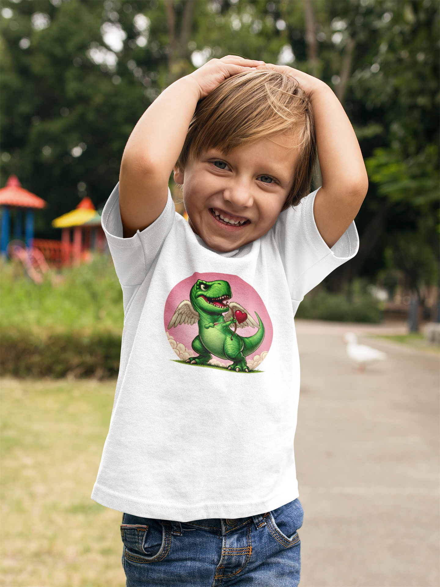 Cupidsaurus Rex Kids T-Shirt – Cute Dinosaur Valentine’s Day Tee for Kids