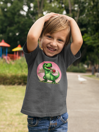 Cupidsaurus Rex Kids T-Shirt – Cute Dinosaur Valentine’s Day Tee for Kids