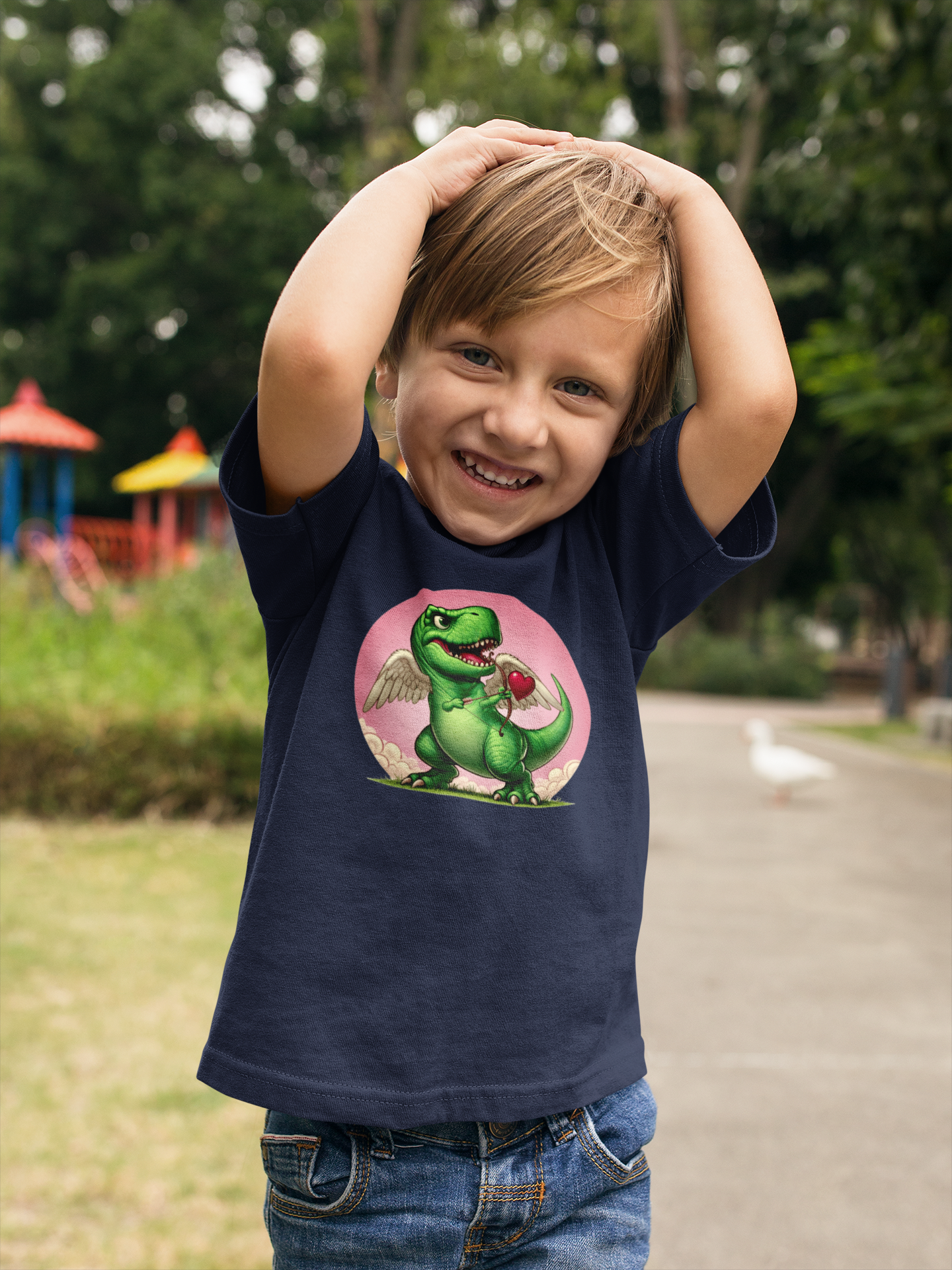 Cupidsaurus Rex Kids T-Shirt – Cute Dinosaur Valentine’s Day Tee for Kids