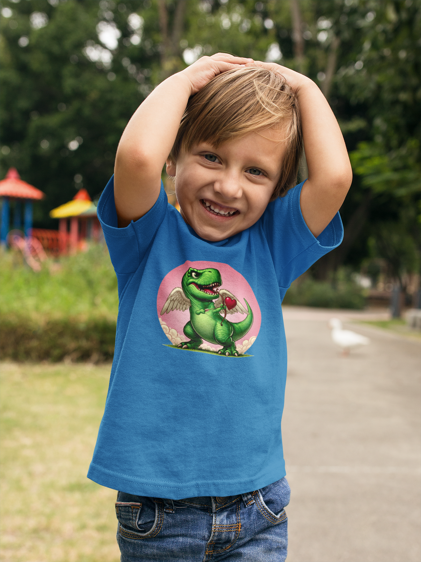 Cupidsaurus Rex Kids T-Shirt – Cute Dinosaur Valentine’s Day Tee for Kids