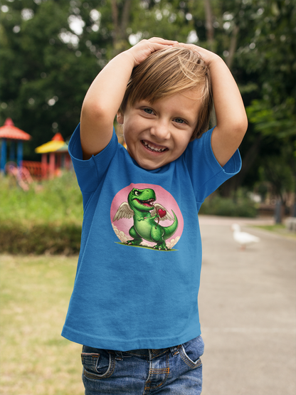 Cupidsaurus Rex Kids T-Shirt – Cute Dinosaur Valentine’s Day Tee for Kids