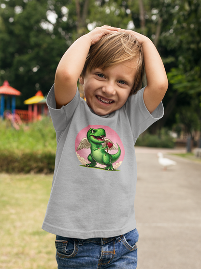 Cupidsaurus Rex Kids T-Shirt – Cute Dinosaur Valentine’s Day Tee for Kids