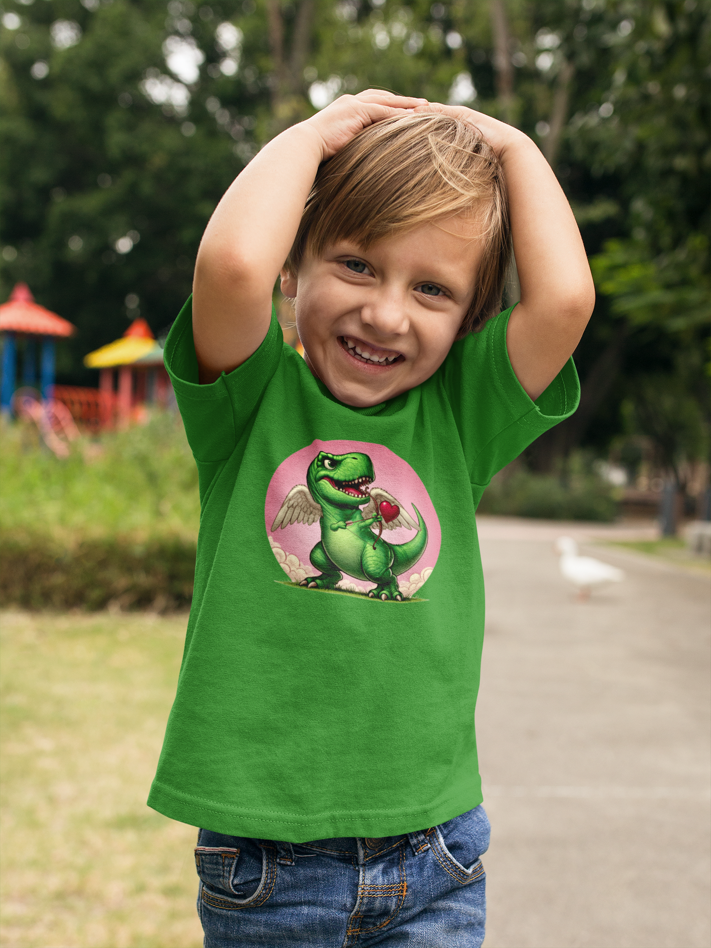 Cupidsaurus Rex Kids T-Shirt – Cute Dinosaur Valentine’s Day Tee for Kids