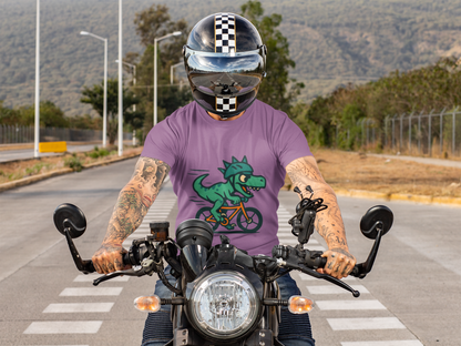 Velociraptor on a Bike T-Shirt – Funny Dino Velo Tee