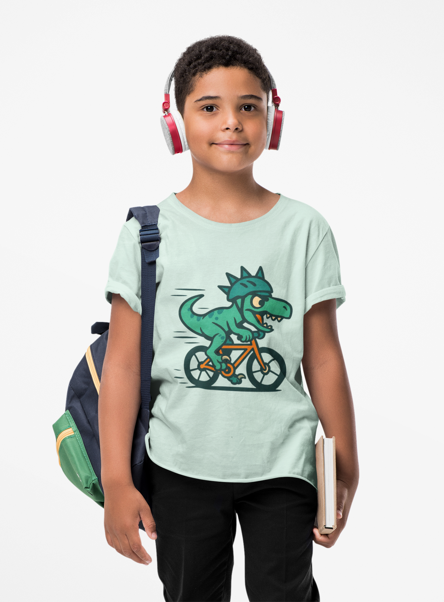 Kids Velociraptor Bike T-Shirt – Funny Dino Velo Tee