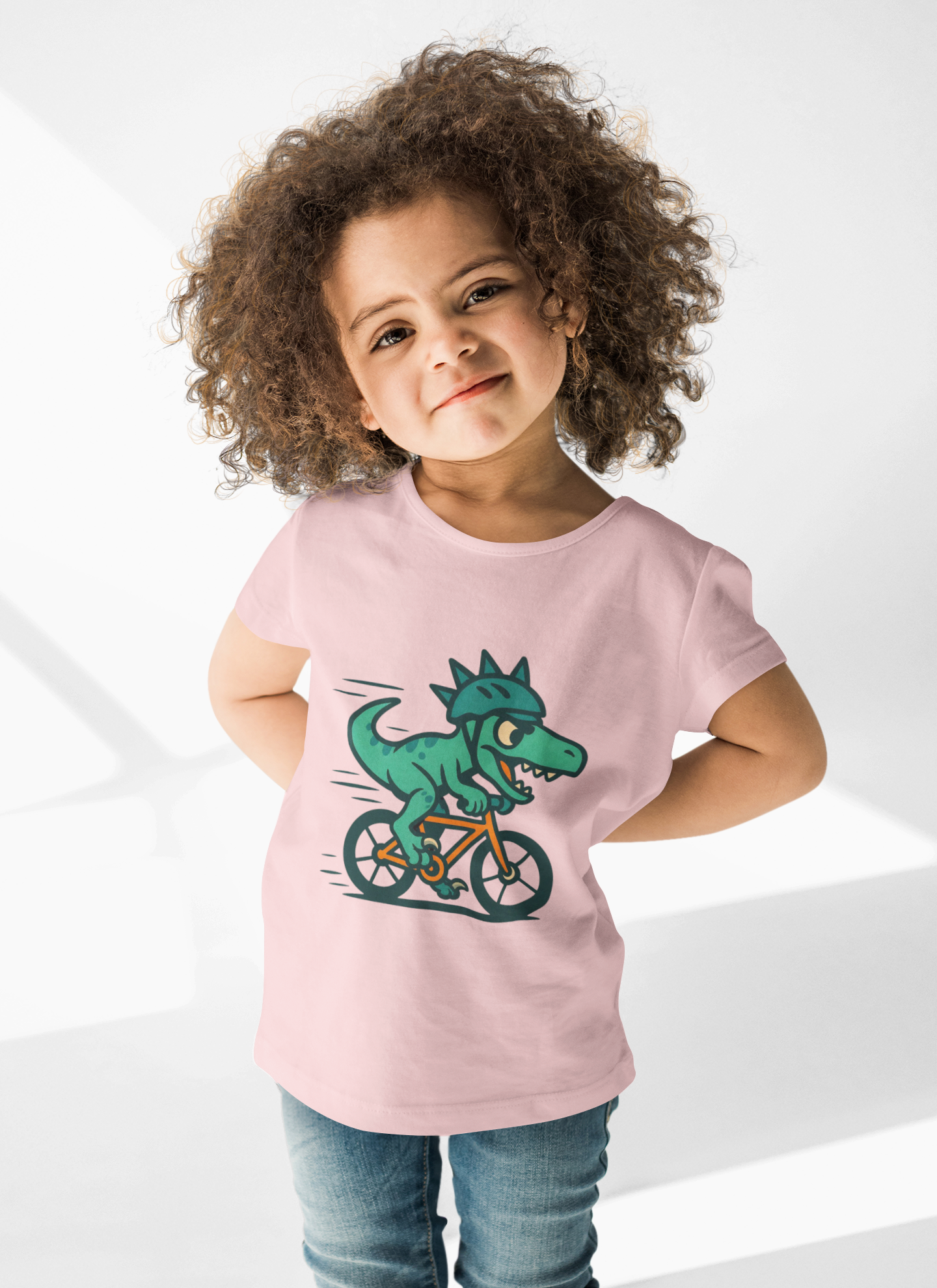 Kids Velociraptor Bike T-Shirt – Funny Dino Velo Tee