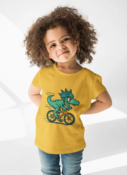 Kids Velociraptor Bike T-Shirt – Funny Dino Velo Tee