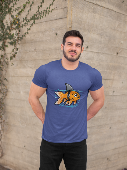 Goldfish Shark T-Shirt – Funny Fish Swimming  Graphic Tee