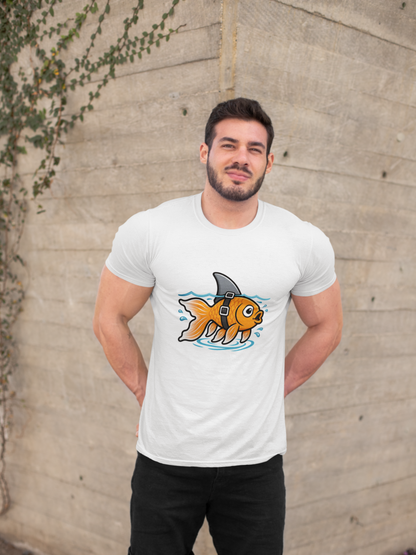 Goldfish Shark T-Shirt – Funny Fish Swimming  Graphic Tee